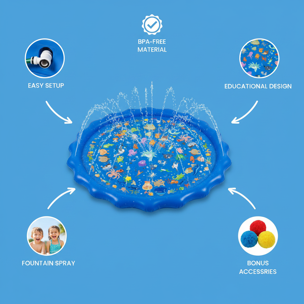 THELIGHTSWOW™ KiddoSpace XL 59" / 150 cm Splash Pad